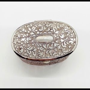 Vintage silver jewellery box